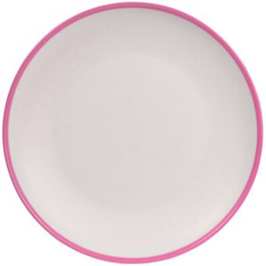 Onbreekbare kunststof/melamine roze ontbijt bordjes 28 cm voor outdoor/camping/picknick/strand
