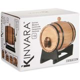 Kinvara Drank dispenser met tap 3 liter met 4x whisky glazen 230 ml