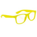 4x stuks neon verkleed party brillen fel geel voor volwassenen