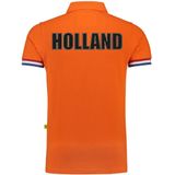 Luxe Holland supporter poloshirt - 200 grams katoen - heren - oranje - Nederland fan / EK / WK polo shirt / kleding