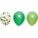 Haza Ballonnen - groen kleuren mix verjaardag/thema feest - 18x stuks
