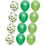 Haza Ballonnen - groen kleuren mix verjaardag/thema feest - 18x stuks