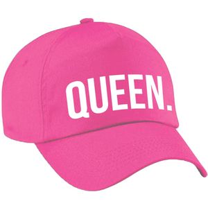 Queen fun pet roze voor dames en heren - Queen baseball cap - carnaval fun accessoire / Koningsdag