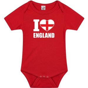 I love England baby rompertje rood jongens en meisjes - Kraamcadeau - Babykleding - Engeland landen romper