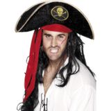 Piraat accessoires verkleedset hoed en piratenhaak