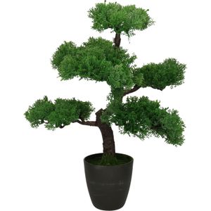 H&S Collection Kunstplant Bonsai boompje in pot - Type Tokio moss - Japans decoratie - 40 x 34 x 50 cm