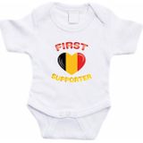Wit First Belgie supporter rompertje baby - Babykleding