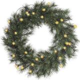 Decoris Kerstkrans - Malmo - D50 cm - incl. verlichting warm wit