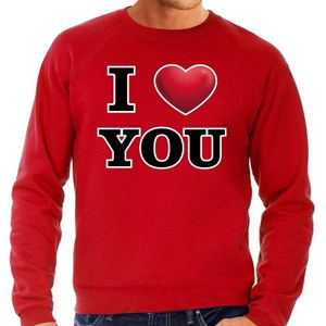 I love you sweater voor heren - rood - Valentijn / Valentijnsdag - trui