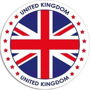 20x Verenigd Koninkrijk sticker rond 14,8 cm - Britse vlag - Landen thema decoratie feestartikelen/versieringen