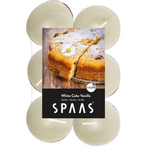 60x Geurtheelichtjes White Cake Vanilla 4,5 branduren - Geurkaarsen cake/vanille geur - Waxinelichtjes