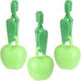 Excellent Houseware Tafelkleedgewichten appels - 12x - groen - kunststof