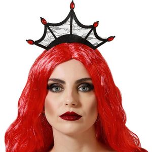 Halloween thema diadeem kroontje - one size - zwart - meisjes/dames