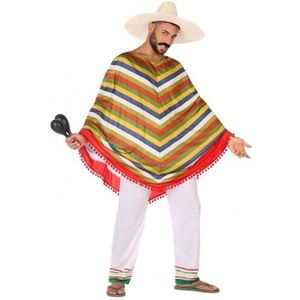 Mexicaanse poncho verkleedpak/kostuum voor heren - Mexico thema - carnavalskleding - voordelig geprijsd