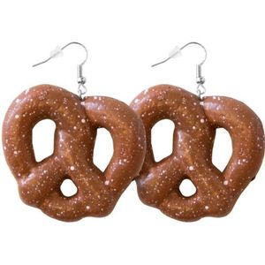 Oktoberfest pretzel verkleed oorbellen