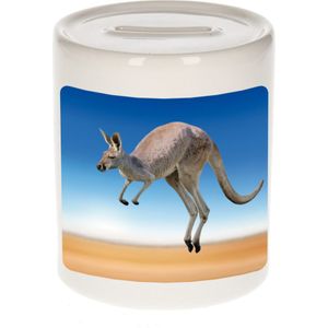 Dieren kangoeroe foto spaarpot 9 cm jongens en meisjes - Cadeau spaarpotten kangoeroe kangoeroes liefhebber