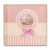 Fotoboek/fotoalbum Matilda baby meisje met 30 paginas roze - 31 x 31 x 3,5 cm - Babyfotos - Babyalbum