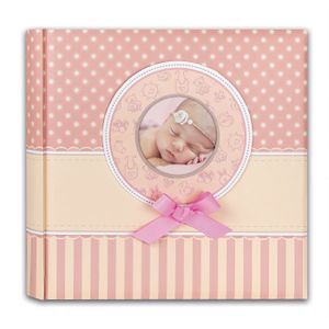 Fotoboek/fotoalbum Matilda baby meisje met 30 paginas roze - 31 x 31 x 3,5 cm - Babyfotos - Babyalbum