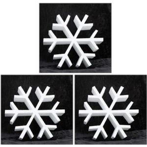 5x Piepschuim ijskristal vormen 20 x 5 cm hobby/knutselmateriaal - Kerstdecoratie schilderen