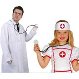 Sexy zuster/verpleegster verkleed set - 3-delig - diadeem/stethoscoop/spuit/kouseband/kousen