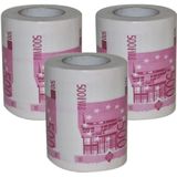 3x Rollen 500 euro toiletpapier