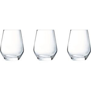24x Stuks tumbler waterglazen/sapglazen transparant 380 ml - Glazen - Drinkglas/waterglas