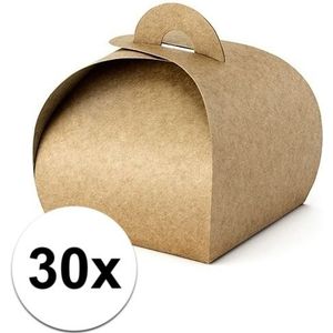 30x kraft cadeaudoosjes - huwelijkbedankjes