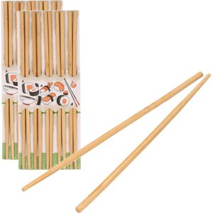 Concorde Sushi eetstokjes - 10x setjes - bamboe hout - 24 cm