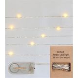 Ideas4seasons Lichtslinger/lichtsnoer LED licht - 3x - 2 meter/20 lampjes - warm wit - fairy lights