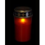 TopTen Grafkaars/gedenklicht - LED licht - rood - D6,8 x 12,3 cm