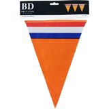 Bellatio Decorations - Oranje Holland vlaggenlijnen - 15x stuks van 10 meter - Oranje versiering slinger WK/ EK/ Koningsdag