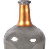 Countryfield Bloemenvaas Firm Big Bottle - transparant grijs/koper - glas - D18 x H30 cm
