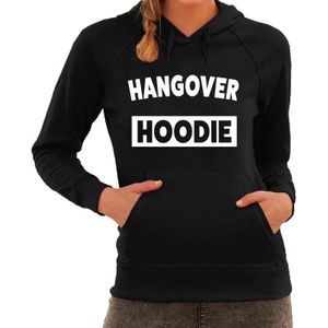 Kater Hangover hoodie hooded sweater zwart voor dames - fun tekst hoodie