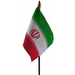 Iran mini vlaggetje op stok 10 x 15 cm