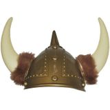 Stoere viking helm de luxe - Carnaval verkleed helmen voor bij verkleedkleding pak