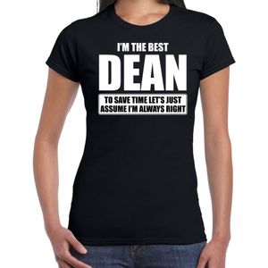 I'm the best Dean / ik ben de beste decaan cadeau t-shirt zwart - dames -  kado / verjaardag / beroep shirt