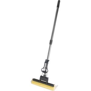 Spuitdweil voor vloerreiniging, HOMTOYOU vloerdweil met een navulbare fles en 3 wasbare microvezelpads, droge natte dweil voor thuis, keuken, hardhout, laminaat, hout, vinyl, keramische tegels