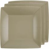 Santex Feest/verjaardag bordjes set - 40x stuks - taupe - 18 cm en 23 cm