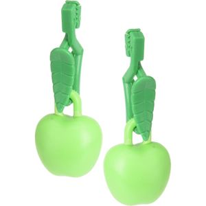 Excellent Houseware Tafelkleedgewichten appels - 8x - groen - kunststof
