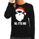 Devil Santa Kerstsweater / kersttrui hi its me zwart voor dames - Kerstkleding / Christmas outfit