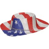 Cowboy glitterhoed USA thema - Voor volwassenen - Carnaval verkleed hoeden