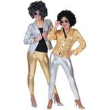 Gouden glitter leggings voor dames - S/M