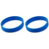 15x Siliconen armbandjes blauw