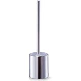 Zeller WC/Toiletborstel houder - 2x stuks - RVS/edelstaal - zilver - D8 x 34 cm