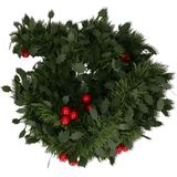 Decoris Kerstslinger-guirlande - groen - hulst - 270 cm