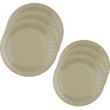 Santex Feest/verjaardag borden set - 40x stuks - taupe - 17 cm en 22 cm