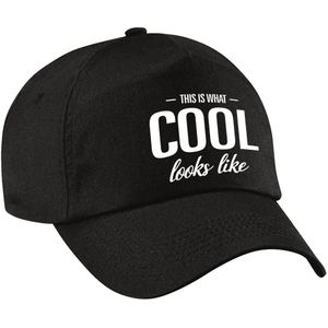 This is what cool looks like pet / cap zwart voor jongens en meisjes - baseball cap - grappige cadeau petten / caps
