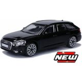 Bburago modelauto/speelgoedauto Audi A6 Avant - zwart - schaal 1:43/11 x 4 x 3 cm