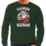 Grote maten foute Kerstsweater / Kerst trui Northpole roulette groen voor heren - Kerstkleding / Christmas outfit