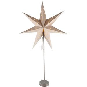 Verlichte kerstster lampion op standaard 60 cm op batterijen - Kerststerren met licht - Kerstdecoratie/kerstversiering